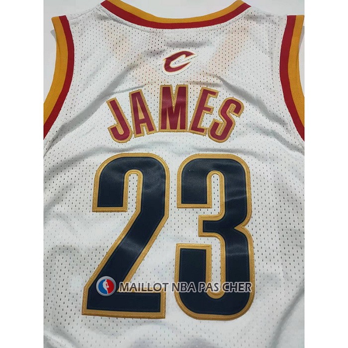 Maillot Cleveland Cavaliers LeBron James NO 23 Mitchell & Ness 2003-04 Blanc